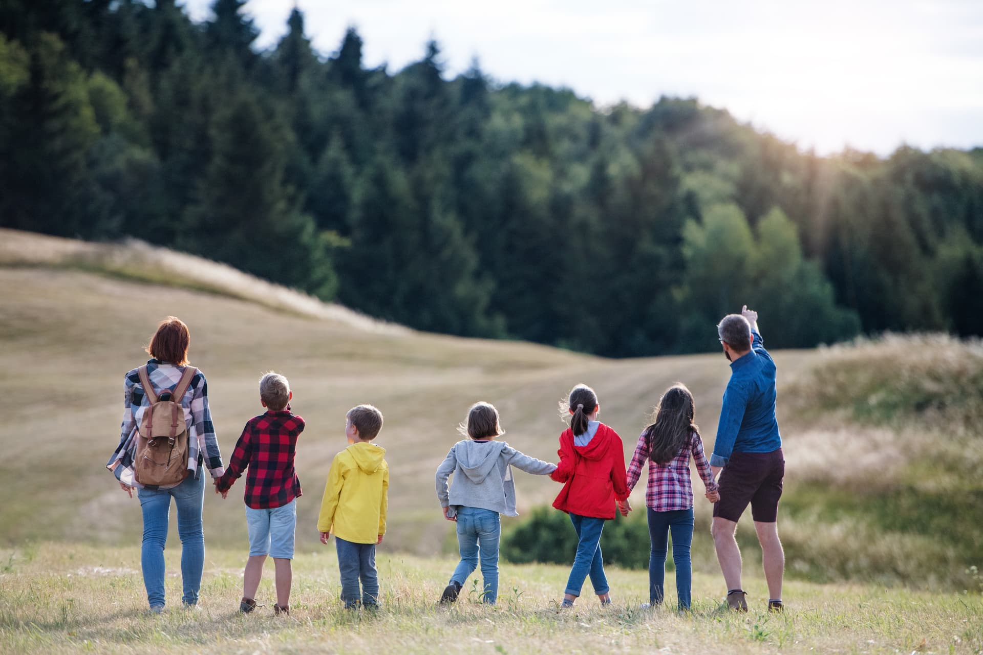 Family enjoying time together in nature
