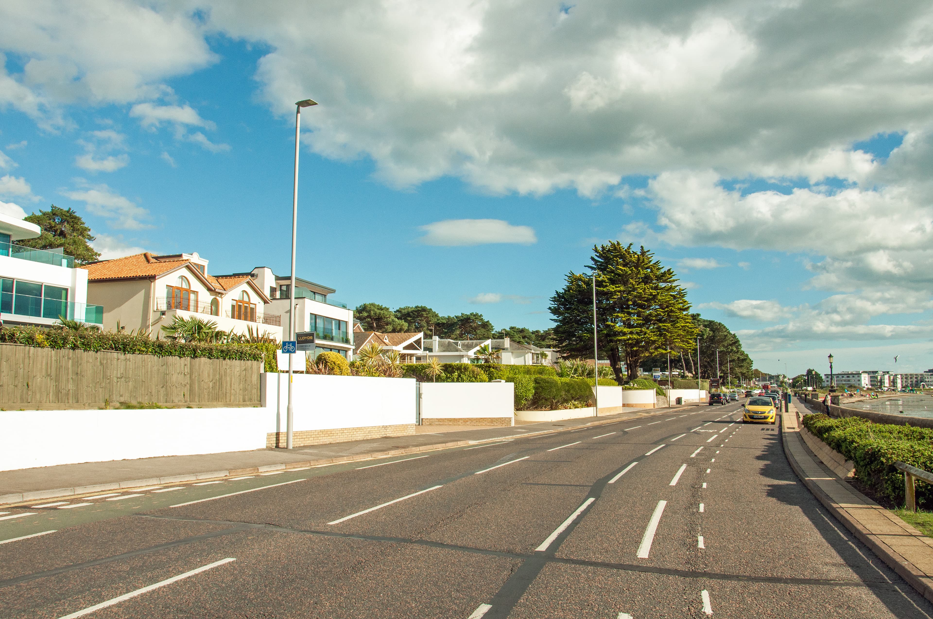 Poole Harbour and waterfront properties on the Dorset coast