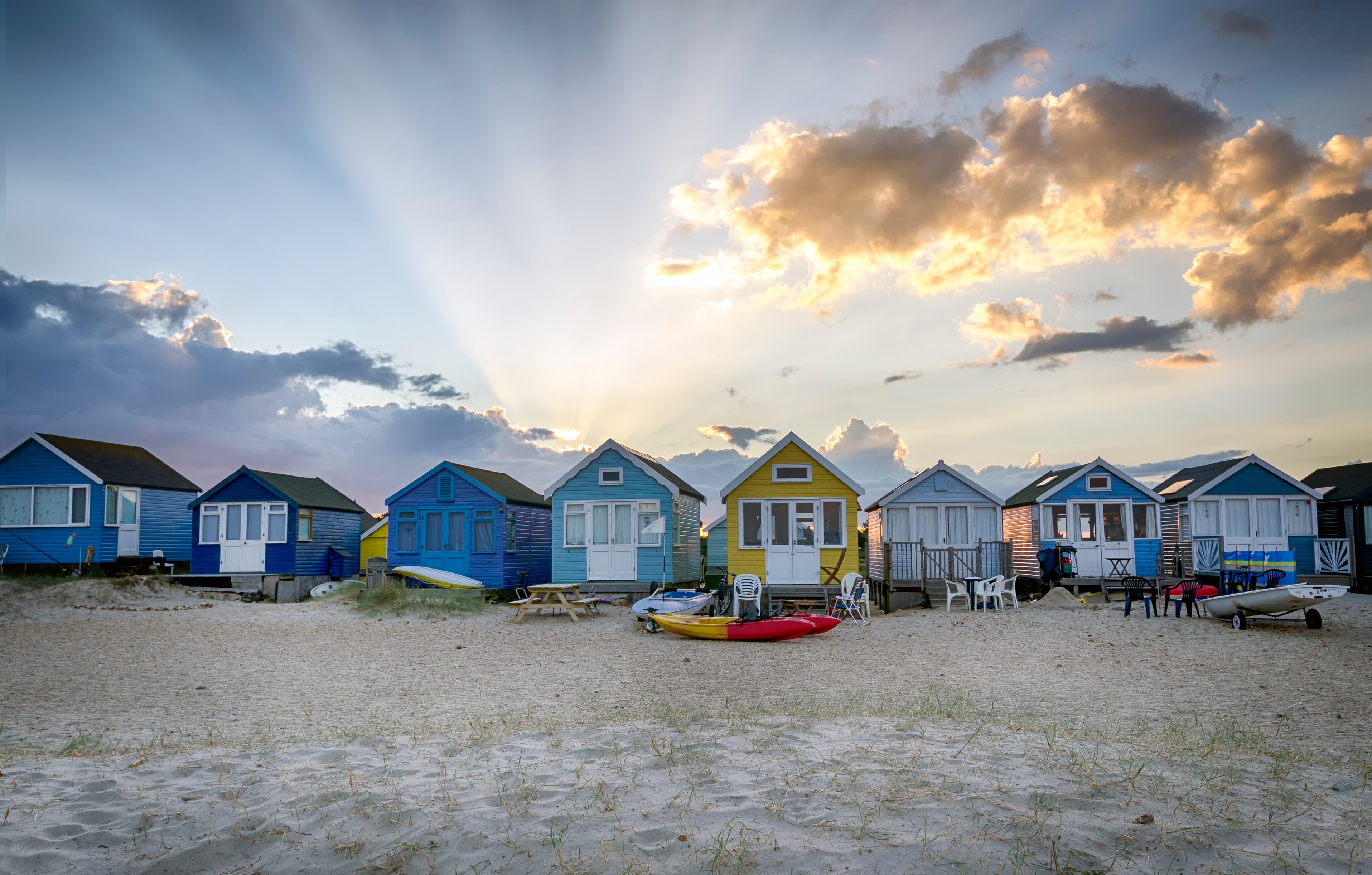 Beach Huts at Hengistbury Head in Dorset